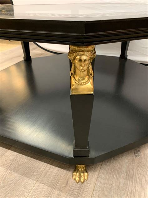 versace glass coffee table